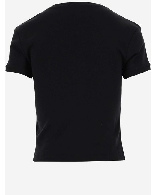 Coperni Black Cotton T-Shirt With Logo