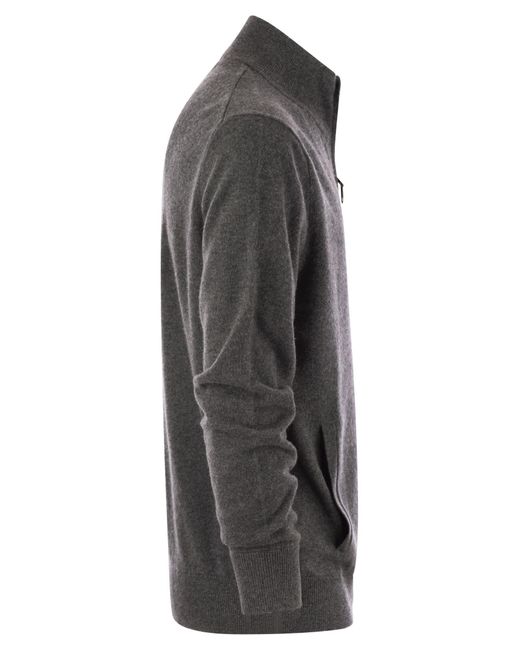 Polo Ralph Lauren Gray Wool Sweater With Zip for men