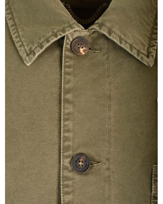 Golden Goose Deluxe Brand Green Cotton Work Shirt for men