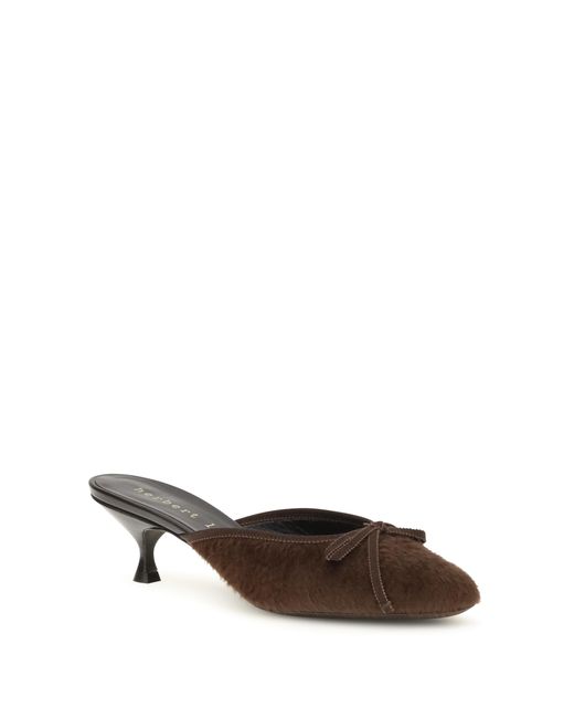 Herbert Levine White Sandals Fur