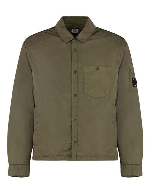 C P Company Green Overshirt Polyamide Shirt for men