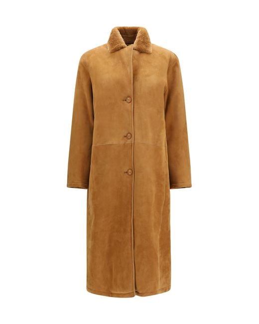 S.w.o.r.d 6.6.44 Brown Leather Shearling Coat Calf Jacket