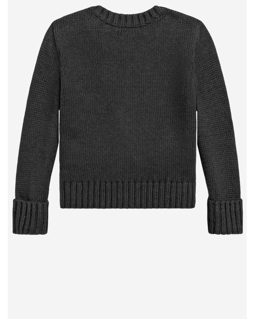Polo Ralph Lauren Black Cotton Jumper With Logo for men