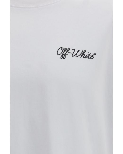 Off-White c/o Virgil Abloh White Script Skate T-Shirt Cotton T-Shirts for men