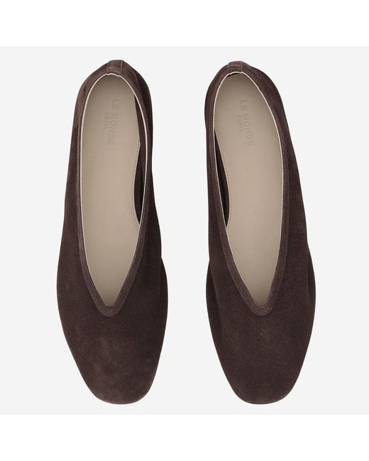Le Monde Beryl Brown Flat Shoes Luna Suede