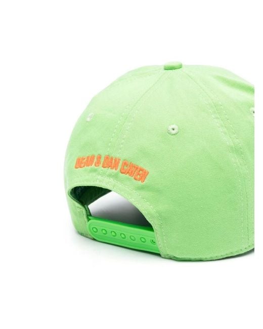 DSquared² Green Embroidered Logo Baseball Cap for men