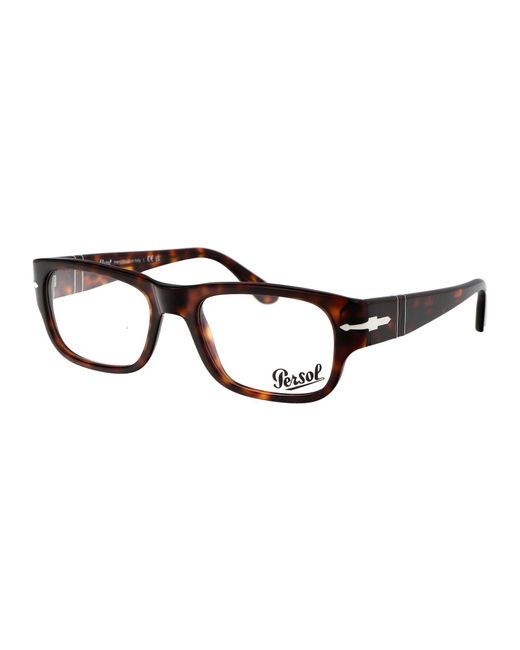 Persol Brown Havana Acetate Optical Glasses for men