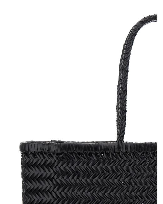 Dragon Diffusion Black Shopper Bag Bamboo Triple Jump Leather Handbags