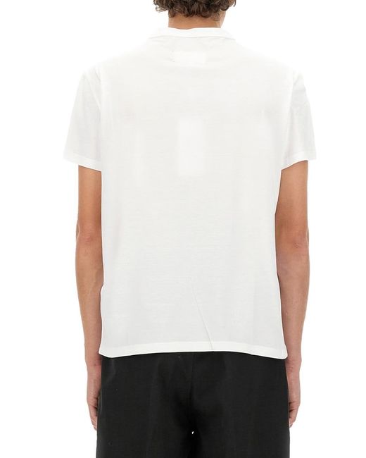 Maison Margiela White Distorted Logo T-Shirt for men