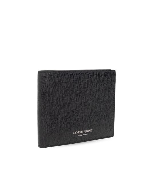 Giorgio Armani Black Leather Wallet for men