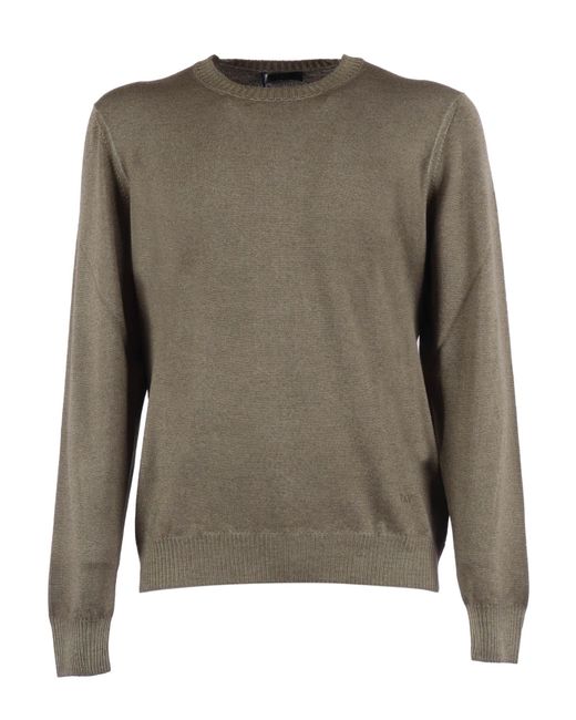 Fay Green Crewneck Sweater for men
