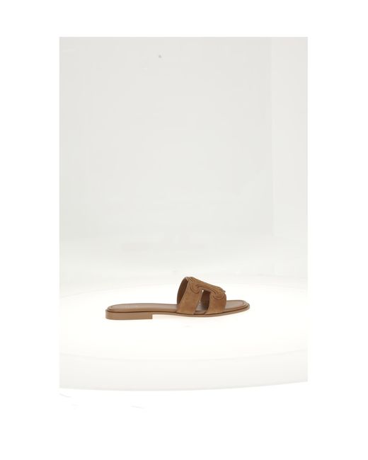 Céline White Mule Triomphe 15 Calf Leather Sandal