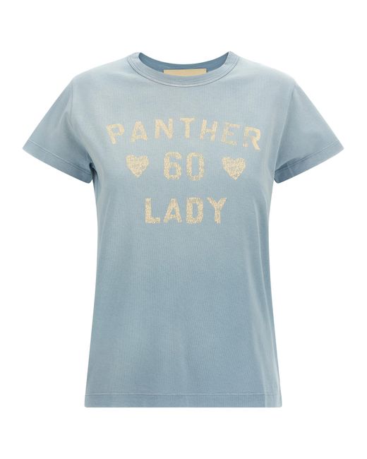 Valentino Garavani Blue Panther Lady T-Shirt Cotton