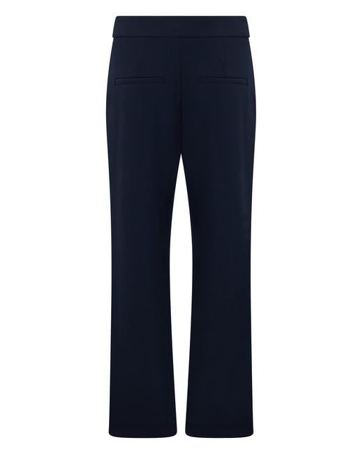Veronica Beard Blue Slim Trousers With Decorative Buttons Polyester Straight