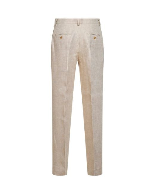 Weekend by Maxmara Natural Trousers Wkdmalizia Ecru Linen