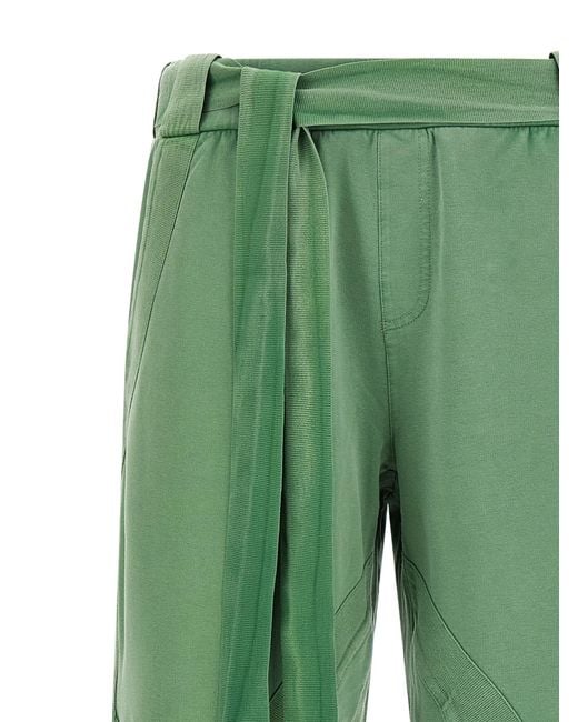 The Attico Green Front Split Pants