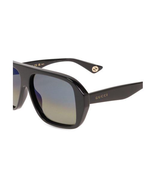 Gucci Multicolor Navigator Frame Sunglasses for men