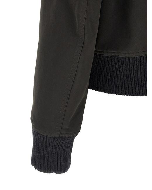 Rick Owens Black Polyester Bomber Clothing for men