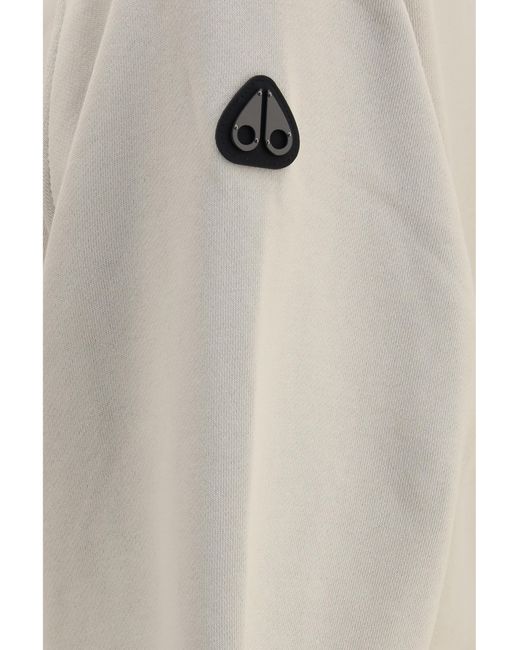 Moose Knuckles White Crewneck Sweater Cotton; Polyester Sweatshirts