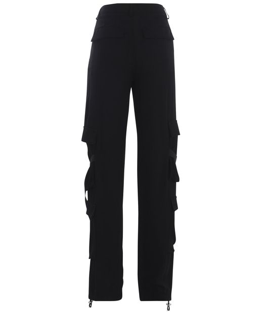 Dondup Black Trousers Luz Made Of Georgette