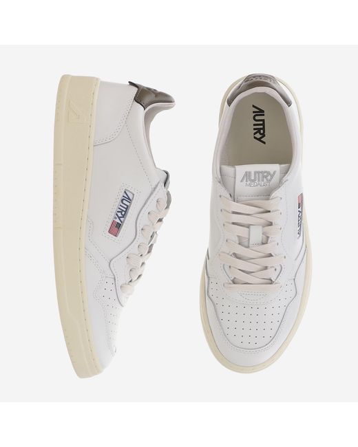 Autry Metallic Sneakers Medalist Low Leather Trainers for men