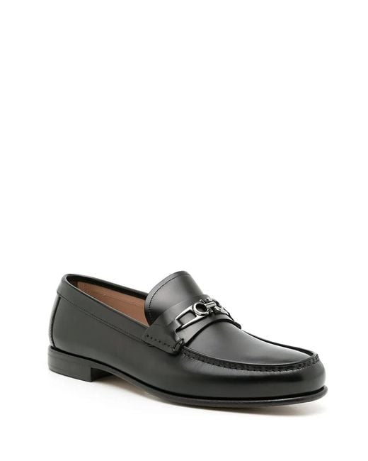 Ferragamo Black Ferragamo Mathias Slip-On Loafers for men