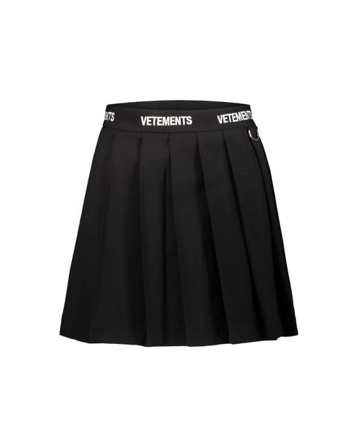 Vetements Black Plissè Skirt Clothing