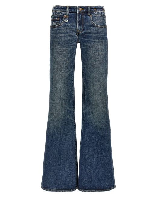 R13 Blue 'Overflow Boy Flare' Jeans