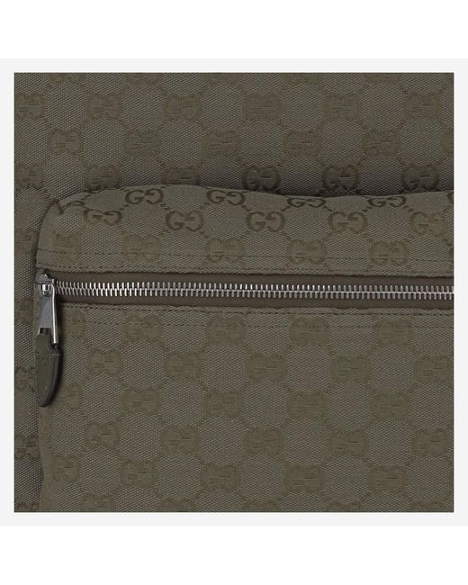 Gucci Black Gg Fabric Backpack Cotton Backpacks for men