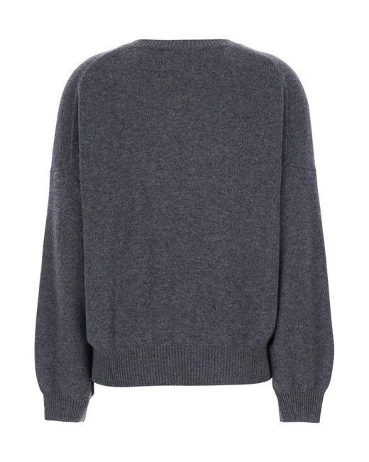 Lisa Yang Gray Cashmere Sweater Veira Knitted Tops