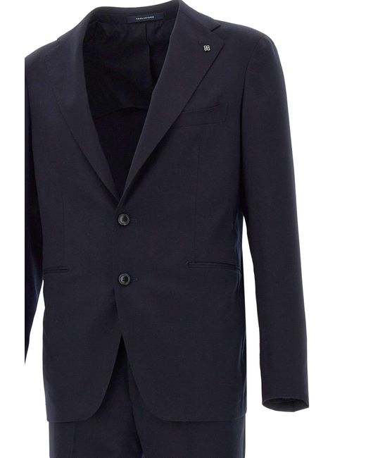 Tagliatore Blue Virgin Wool And Silk Two-piece Suit for men