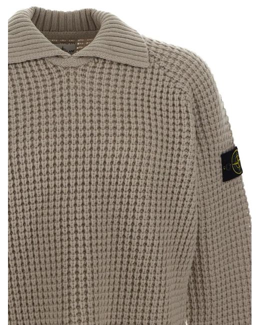 Stone Island Gray Wool Knitwear for men