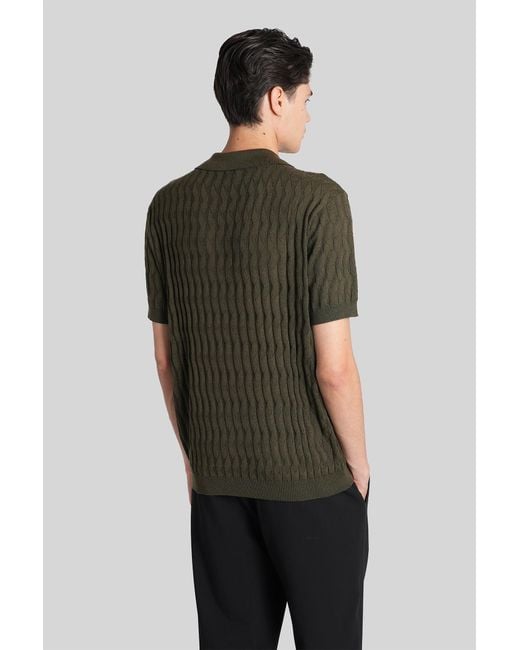 Emporio Armani Green Polo for men