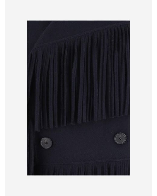 Carven Blue Jacket Wool-Cashmere