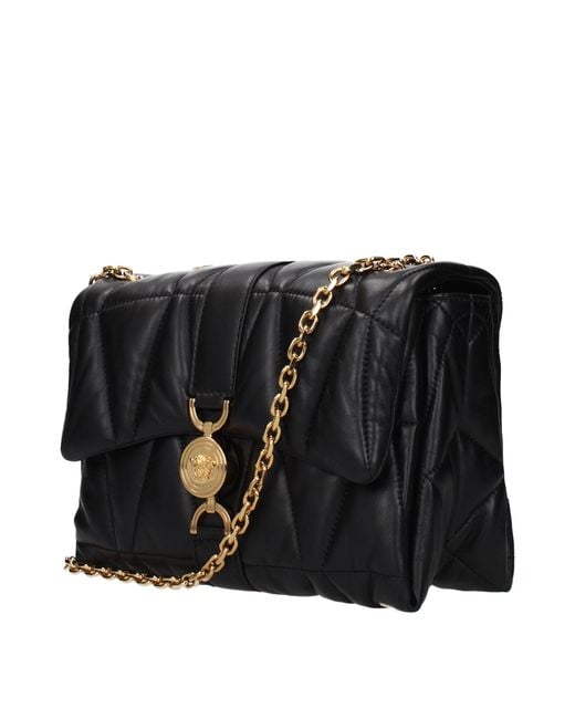 Versace Black Shoulder Bags Leather