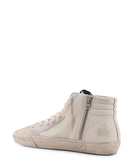 Golden Goose Deluxe Brand Pink Deluxe Brand Slide Penstar Classic Leather High-Top Sneakers