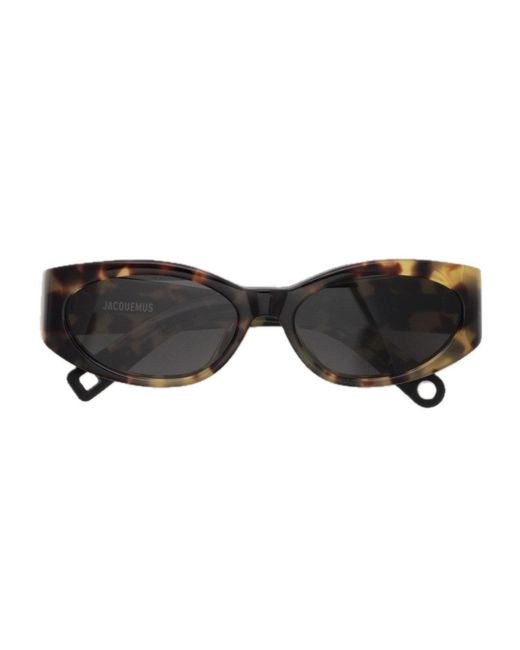 Jacquemus Brown Les Lunettes Jac4 Ovalo Linea Sculptures Acetato Sunglasses