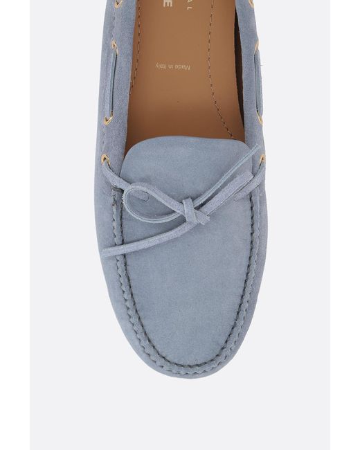 Car Shoe Gray Suede Driving Loafers
