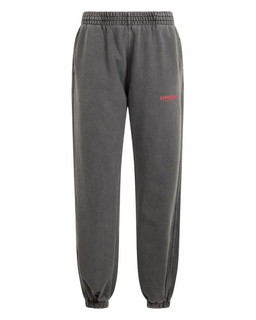 Represent Gray Track Pants Cotton for men