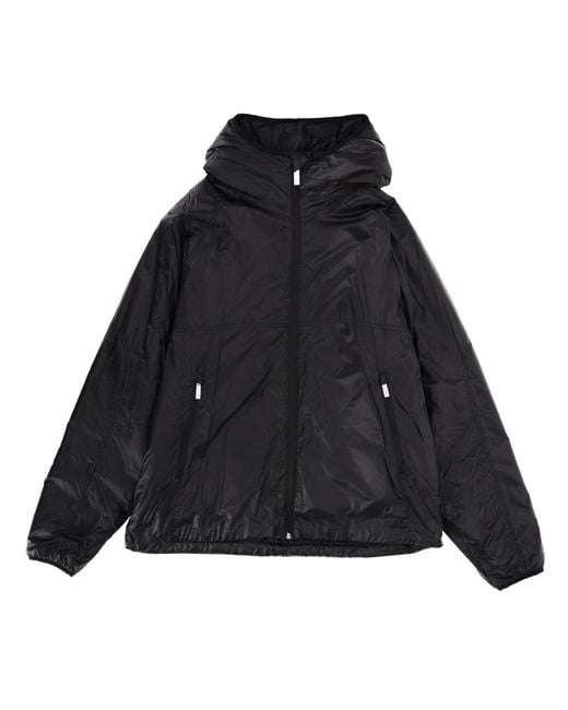 Laminar Black Hooded Jacket Polyamide for men