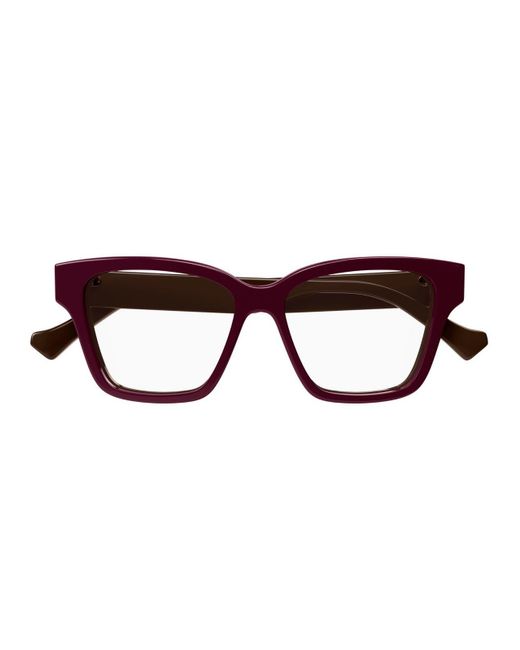 Gucci Brown Rectangle Frame Glasses