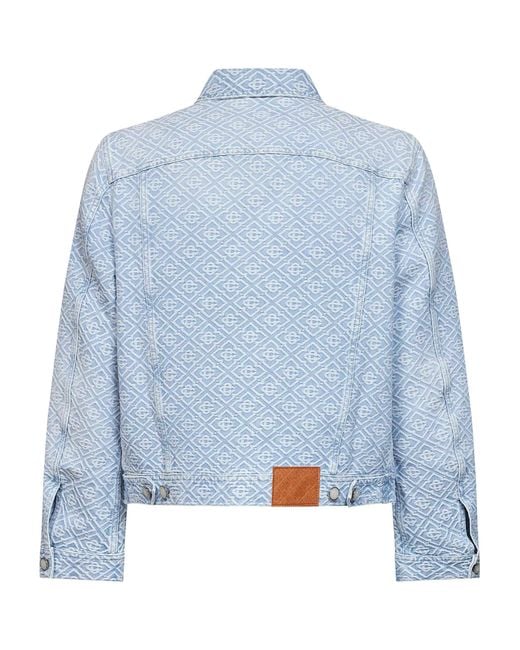 Casablanca Blue Denim Washed Monogram Jacket for men