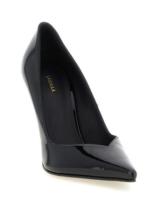 Le Silla Black Polyethylene High Heel Pumps