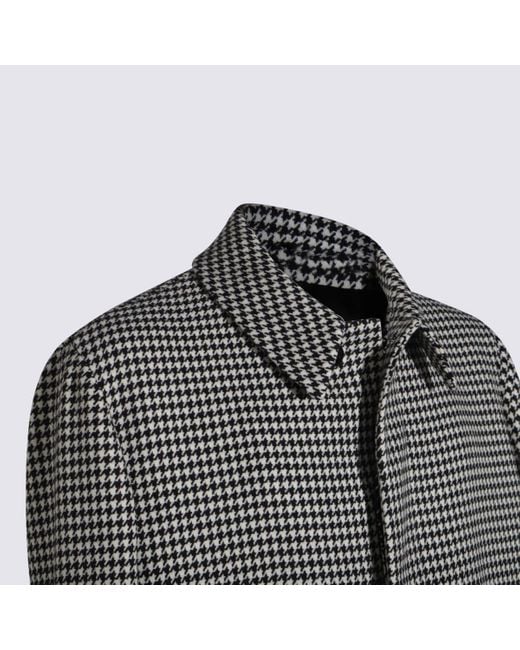 Lardini Gray Wool Coat for men