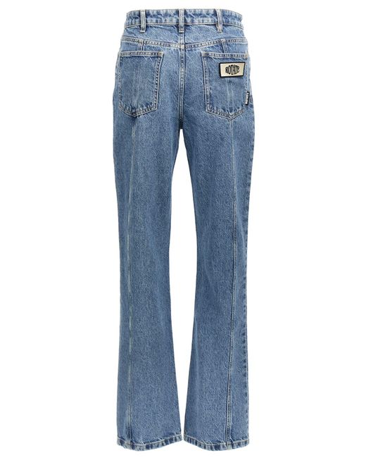 ROTATE BIRGER CHRISTENSEN Blue Velcro Logo Jeans