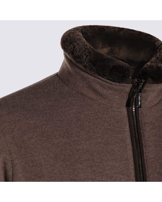 Moorer Brown Wool Bellati Casual Jacket for men