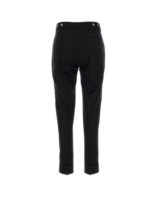 PT Torino Black Stretch Wool Pant