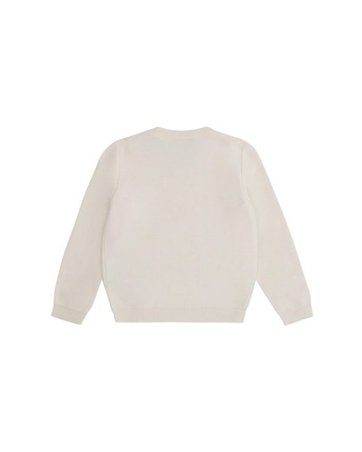 Versace White Wool-Blend Crew-Neck Sweater Polyamide for men