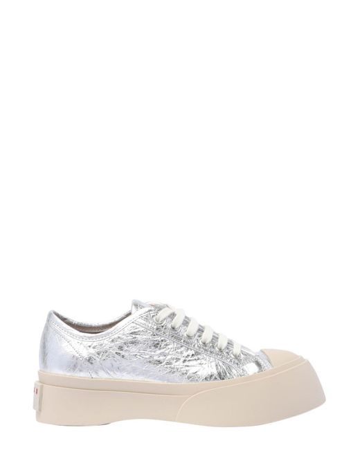 Marni White Pablo Lace-up Sneakers