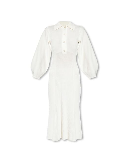 Chloé White Wool Dress